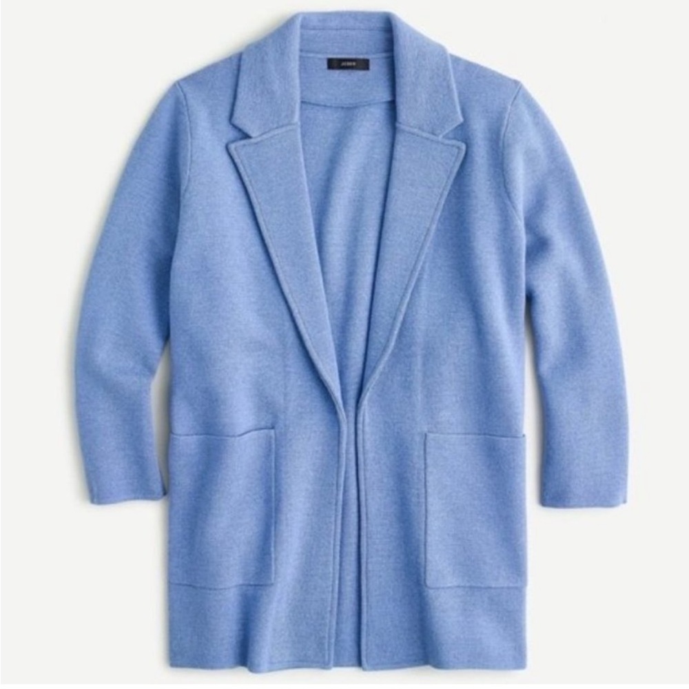 J. Crew Sophie Sky Heather Blue Sweater Blazer Jacket